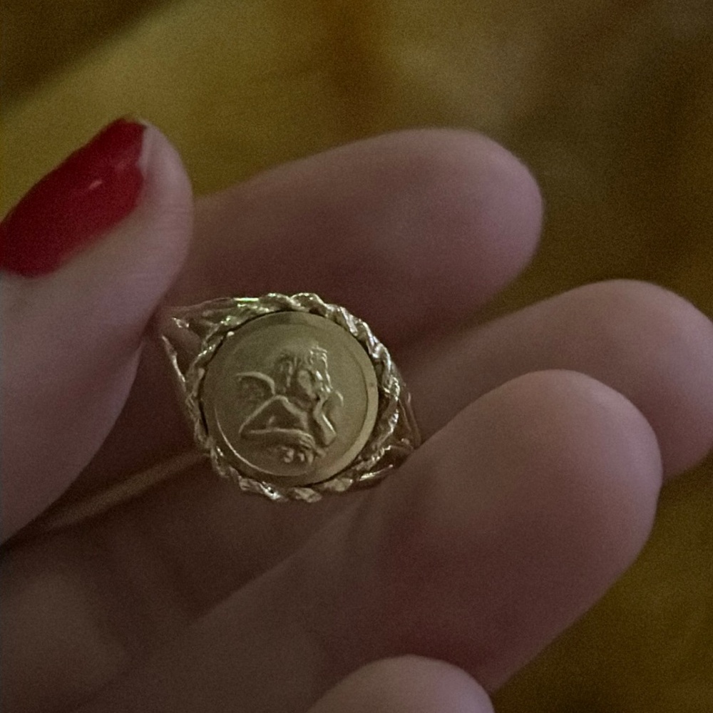 solid gold cherub ring